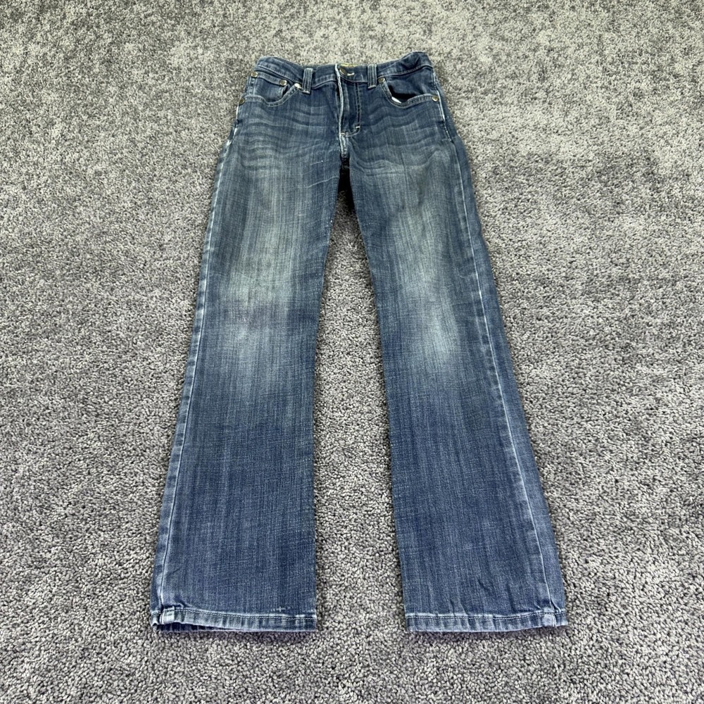 Wrangler Jeans Boys 24x27 Blue Bootcut Relaxed 20X Adjustable Waist Denim Casual